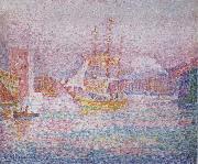 Paul Signac Harbour at Marseilles oil painting artist